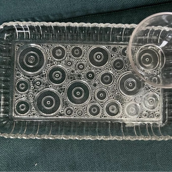 Vintage (1950’s) Federal Glass Co Homestead Snack Set. New In Box. - Picture 2 of 3